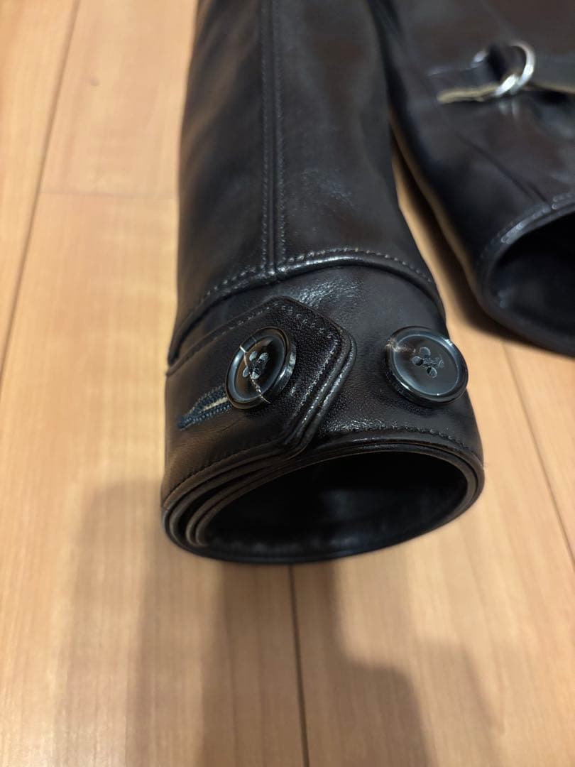 ファインクリークレザーズ　Nowk　レザースポーツジャケット　36　黒　馬革