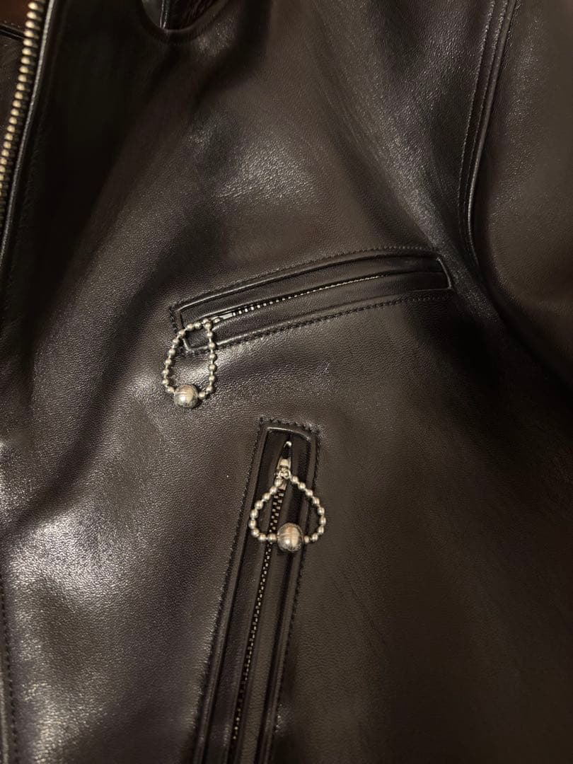 ファインクリークレザーズ　Nowk　レザースポーツジャケット　36　黒　馬革