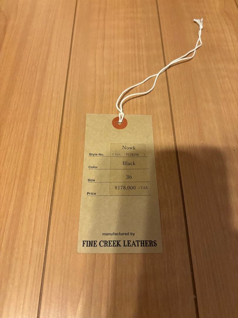 ファインクリークレザーズ　Nowk　レザースポーツジャケット　36　黒　馬革