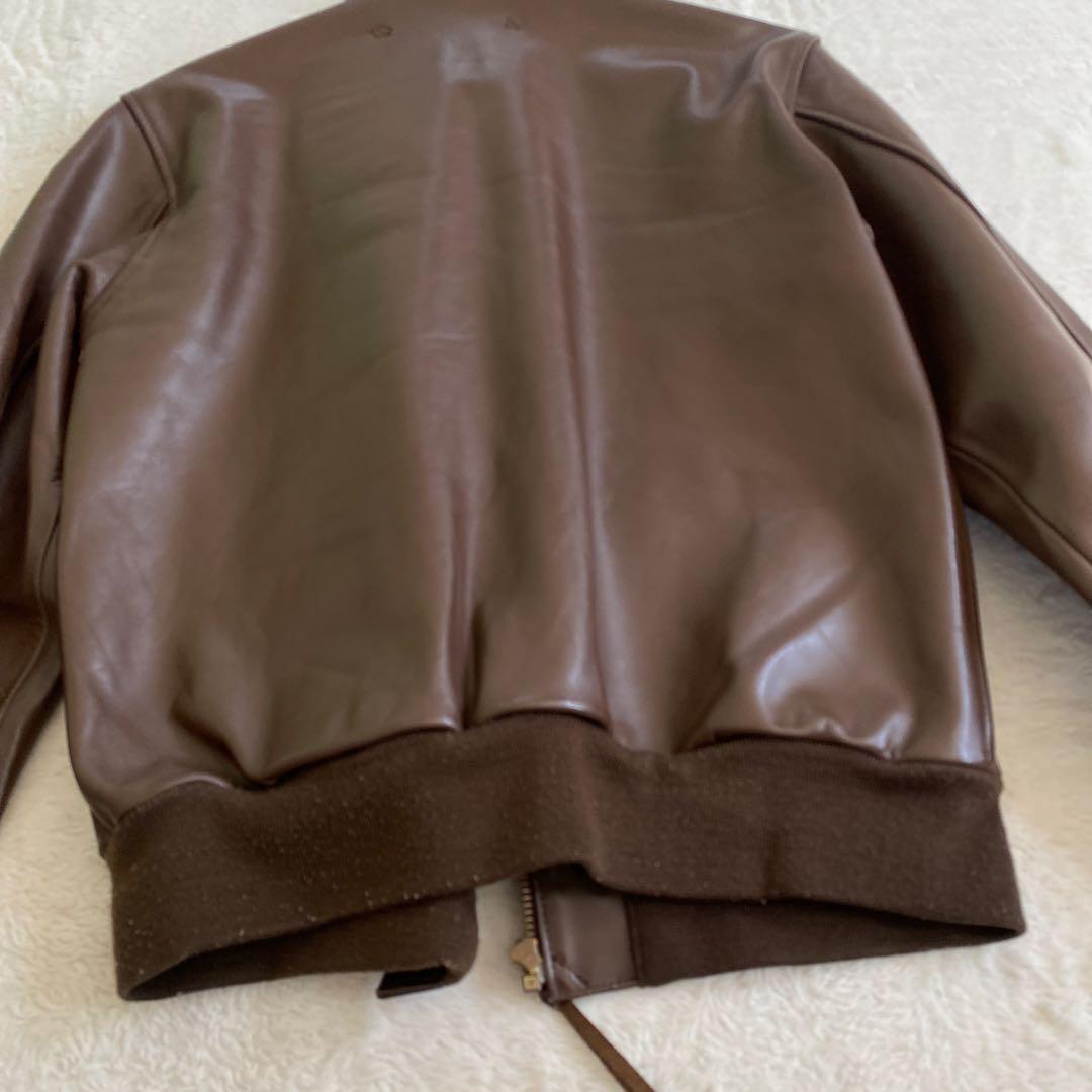 A2ジャケット ホースハイド 中田商店 両肩レザーパッチ 36サイズ