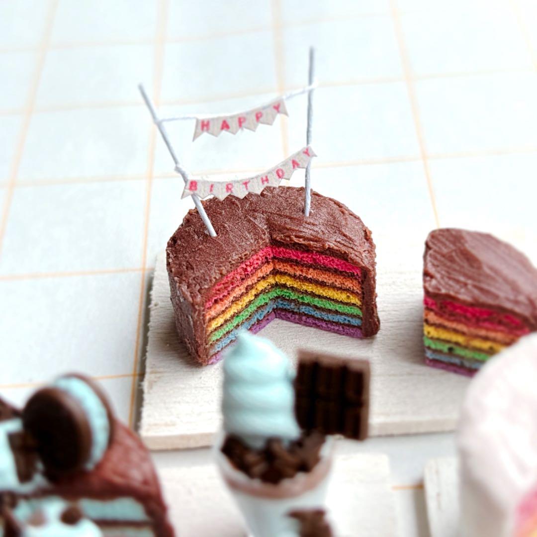 ミニチュアスイーツ　バースデーケーキスペシャルセット　ミニチュアフード