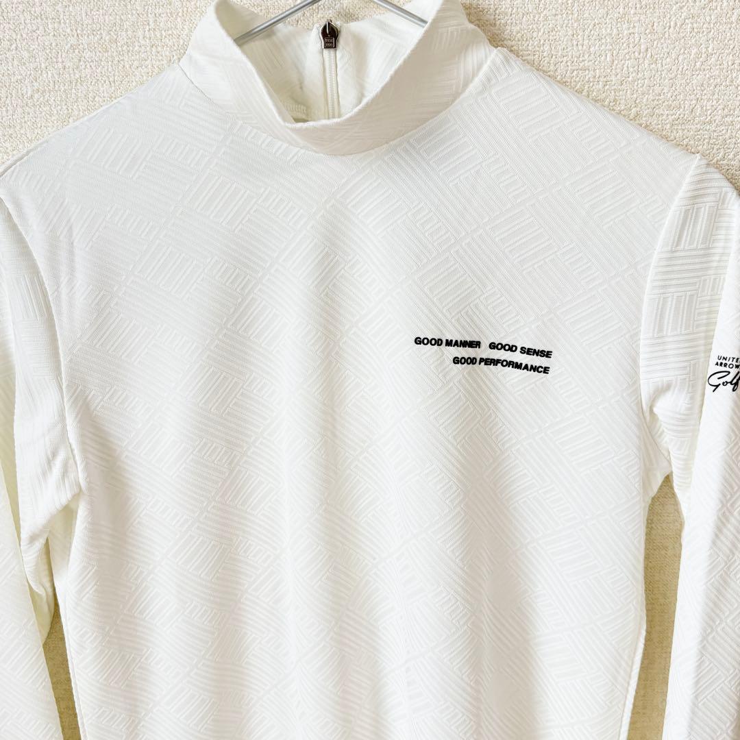 【美品】UNITED ARROWS Golf モックネックシャツ ホワイト　S