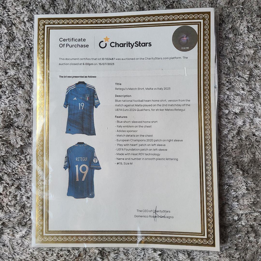 実使用/支給品 マテオ・レテギ イタリア代表