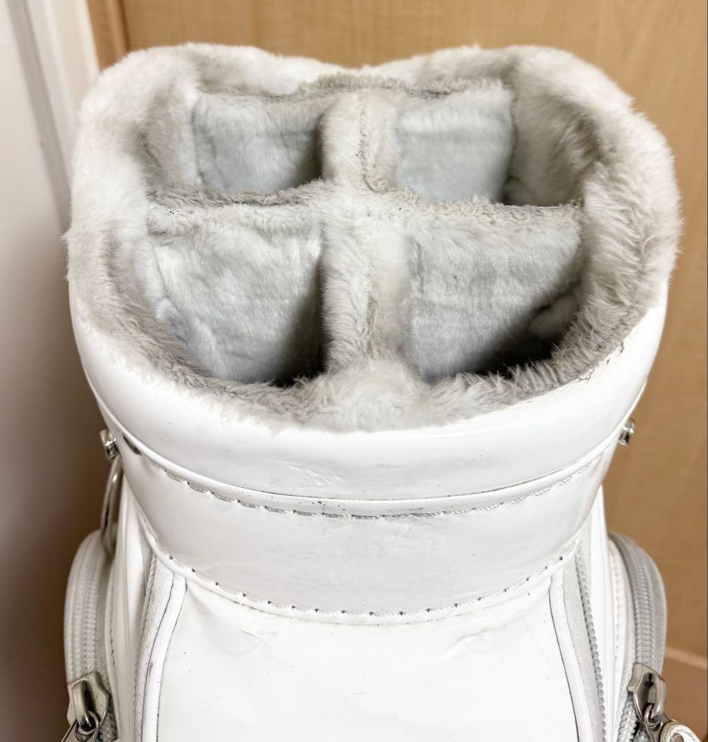 完売★パーリーゲイツ★キャディバッグ★ゴルフ★ゴルフバッグ★エナメル★レア★白