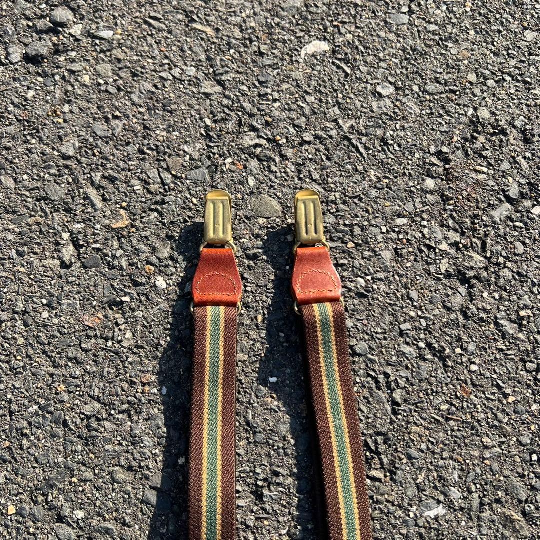 90s polo Ralph Lauren ストライプ Y字サスペンダー usa