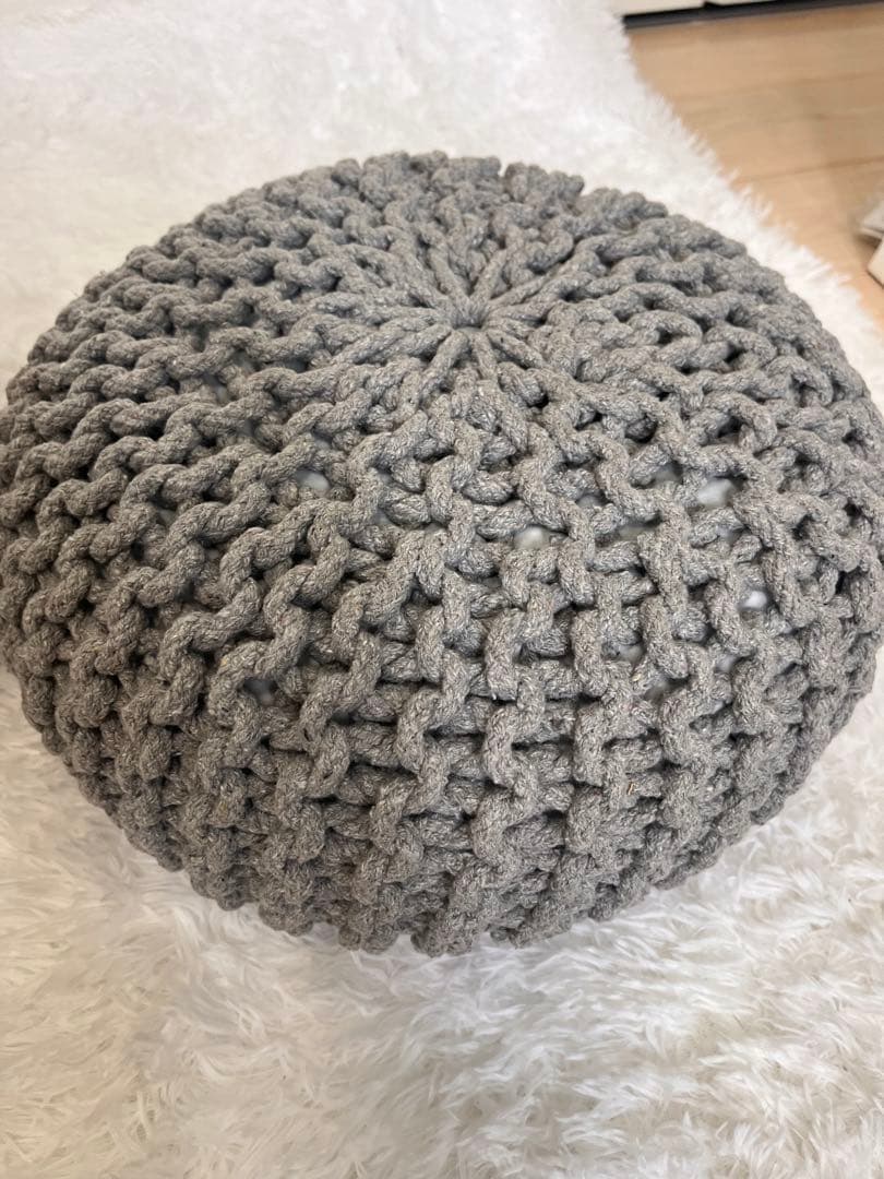 ハル　プフ　オットマン　スツール　ニットプフ　２個セット