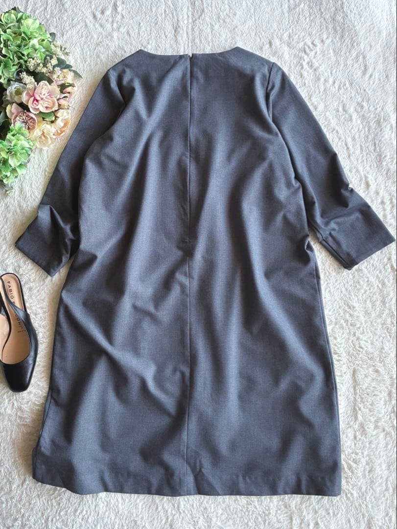 アンタイトル大きいサイズ　ゆったり春ワンピース 日本製size48 3L 極美品