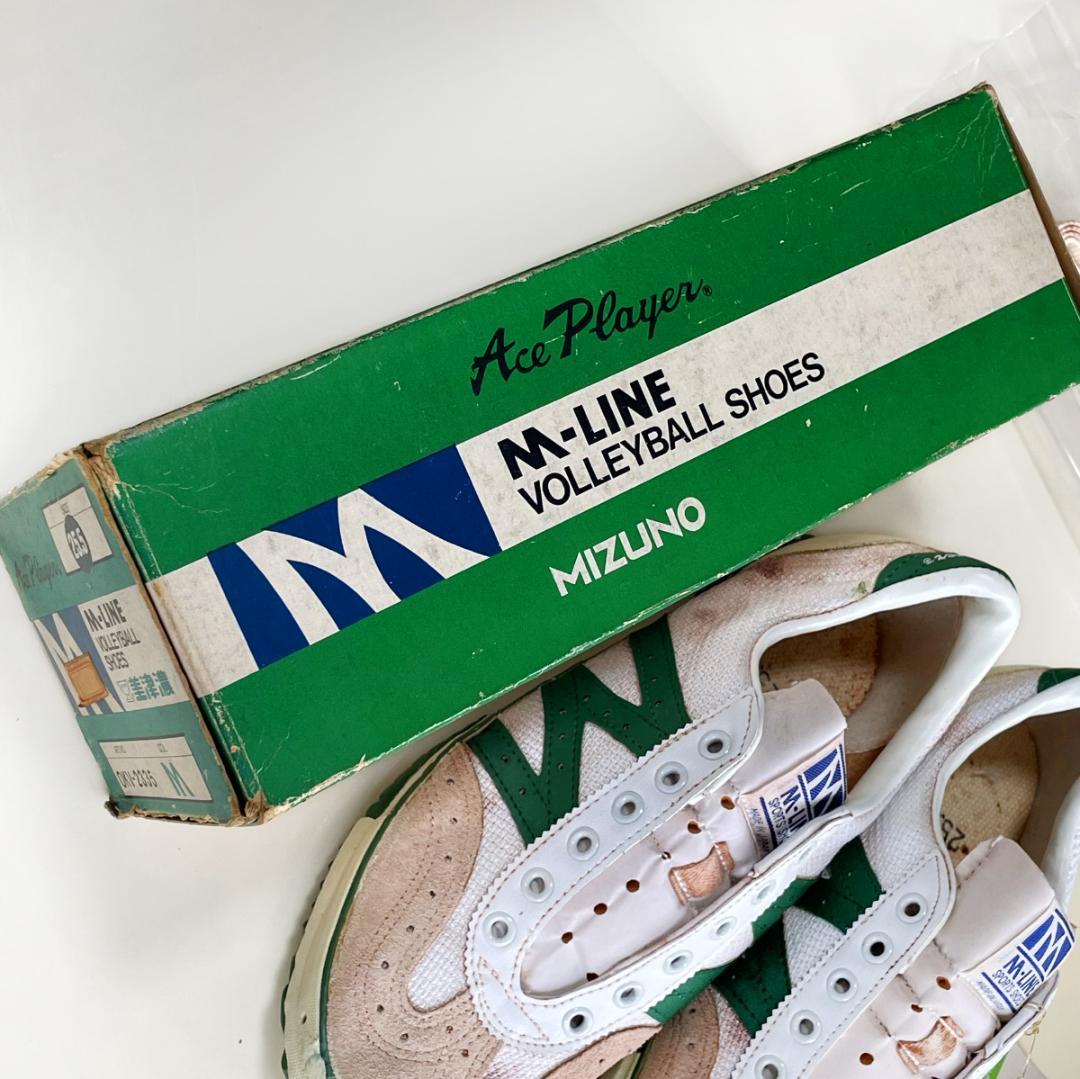箱付き ★約50年前のバレーボールシューズ ビンテージ ミズノ 25.5cm