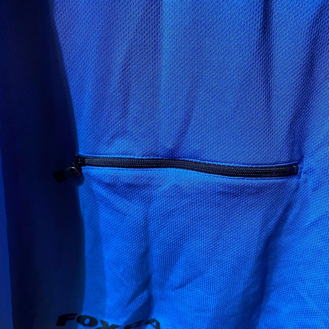 ss4972 FOX フォックス ハーフジップ Tシャツ 青 黒 L