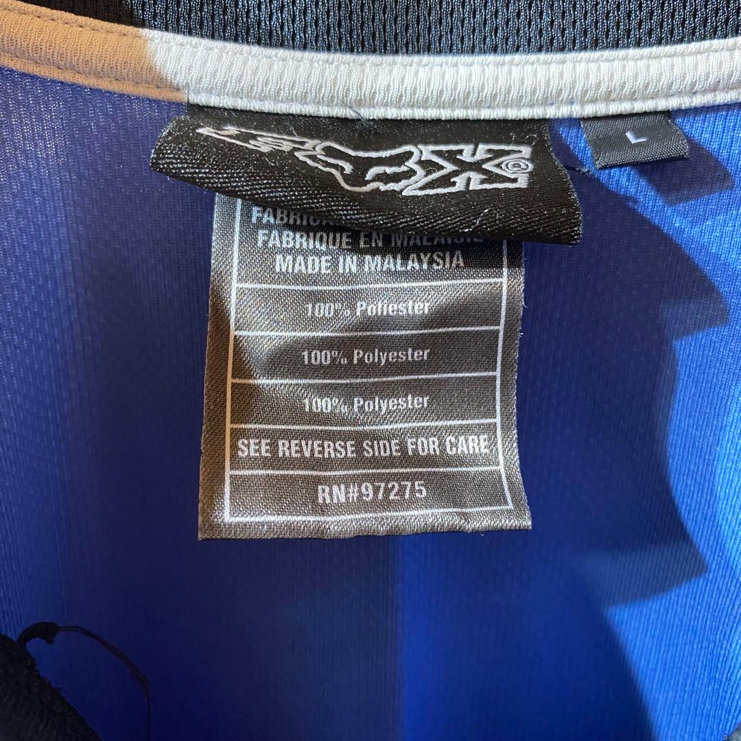 ss4972 FOX フォックス ハーフジップ Tシャツ 青 黒 L