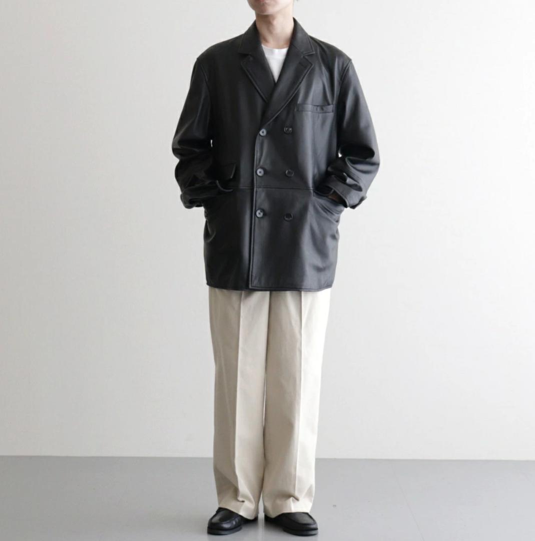 25aw　未使用　CCU　used加工　シープスキン　ダブル　レザージャケット