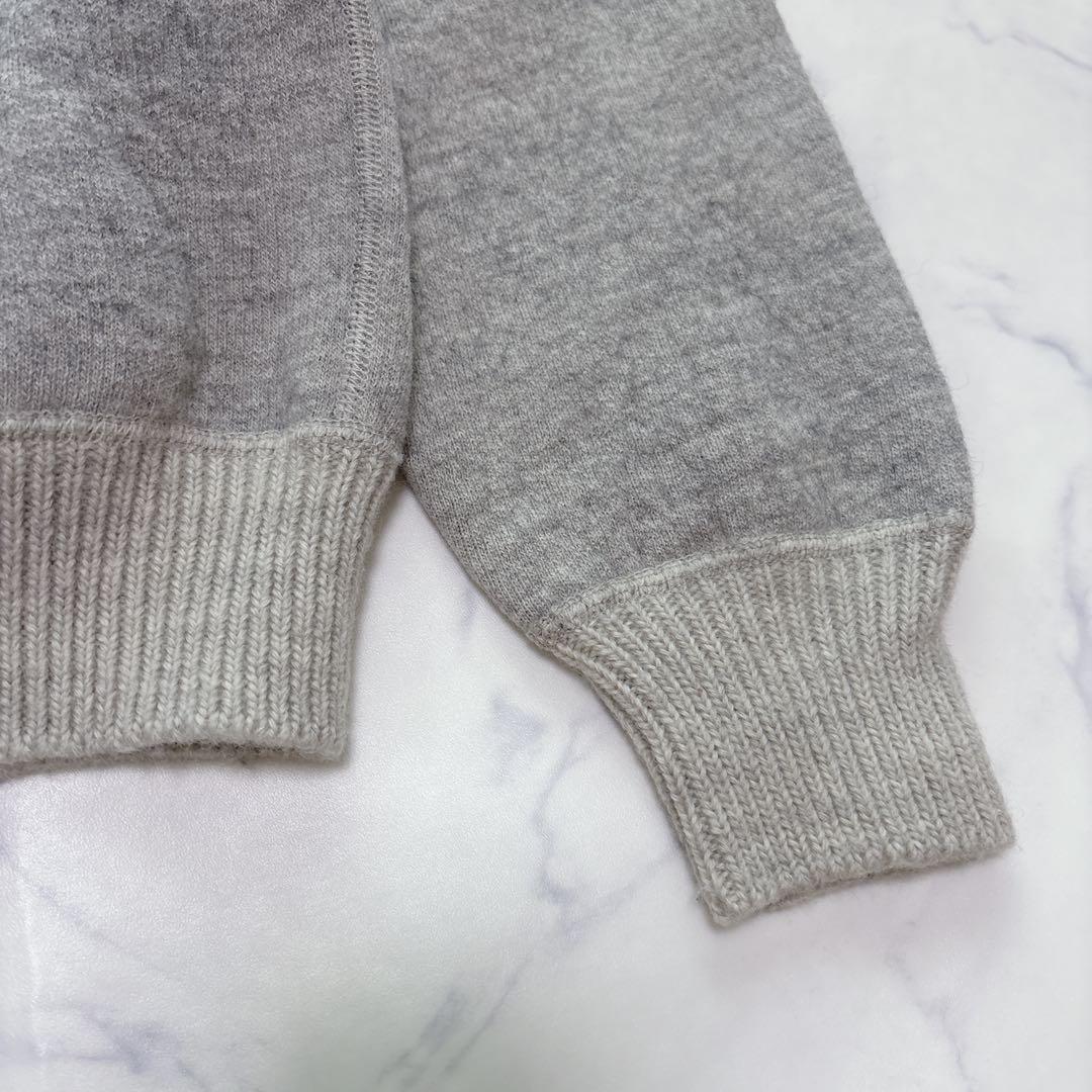 45RPM ウール100% パーカー グレー サイズ２ M ポケット ジップ