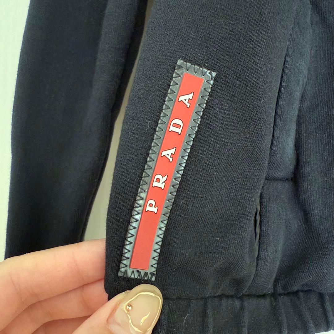 PRADA SPORTS プラダ フルジップパーカー/ナイロンコンビ Mサイズ