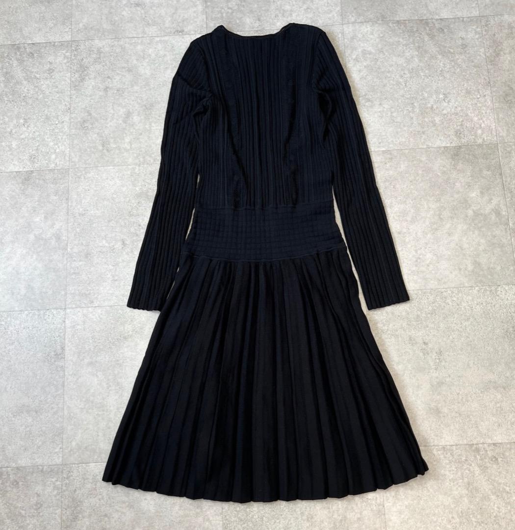 ✨美品✨シャネル CHANEL ココマーク マルチリブ ニットワンピース 40