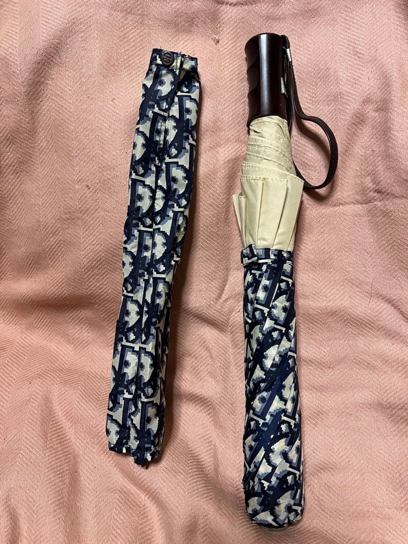 Christian Diorロゴ柄 トロッター 折り畳み傘収納ケース付