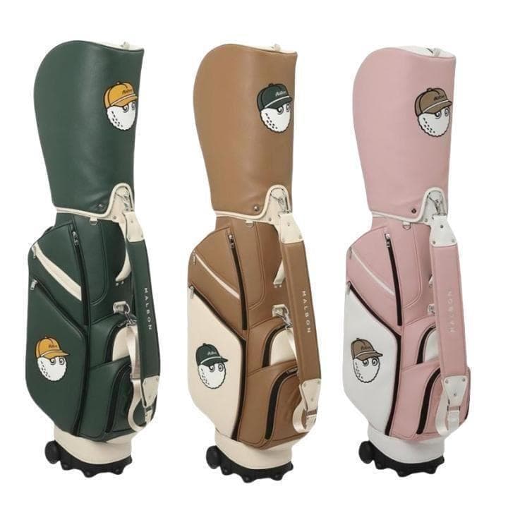 即日発送 マルボンゴルフ キャディバッグ キャスター付き Malbon 桜色FF