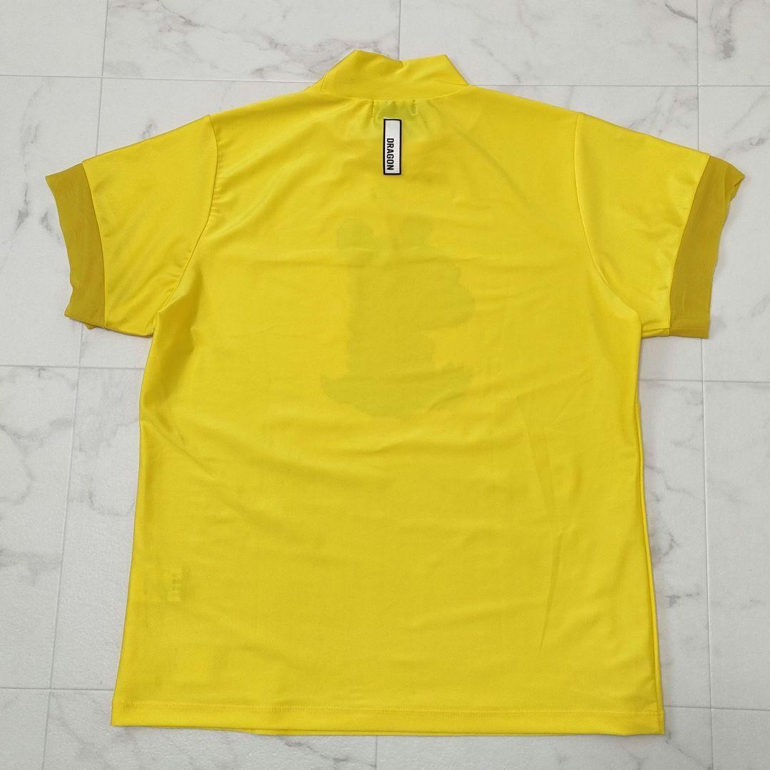 ダンスウィズドラゴン　モックネック半袖シャツ　袖レース　チビドラ　イエロー　4