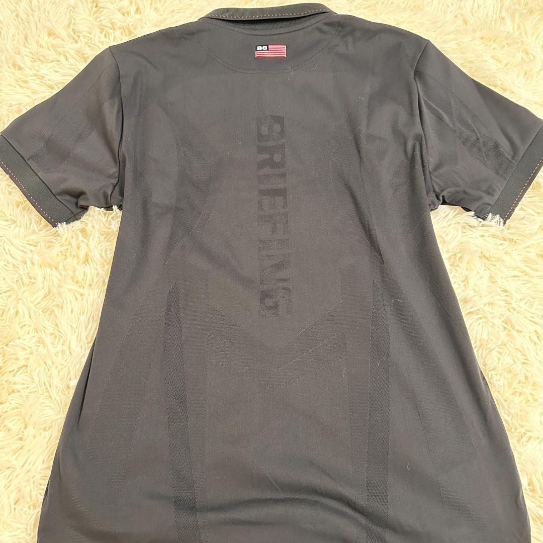 ブリーフィング ゴルフウェア ラッセルメッシュデザイン ポロシャツ ブラック L