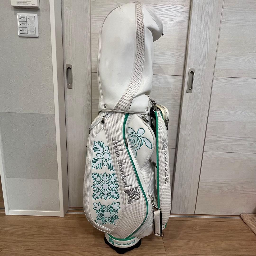 Aloha Standard ゴルフキャディバッグ ホワイト/レア