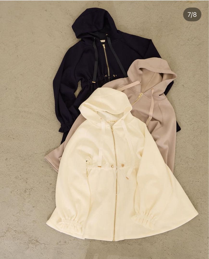 【美品】hononoフード付きパーカー マタニティ 産後　ネイビー