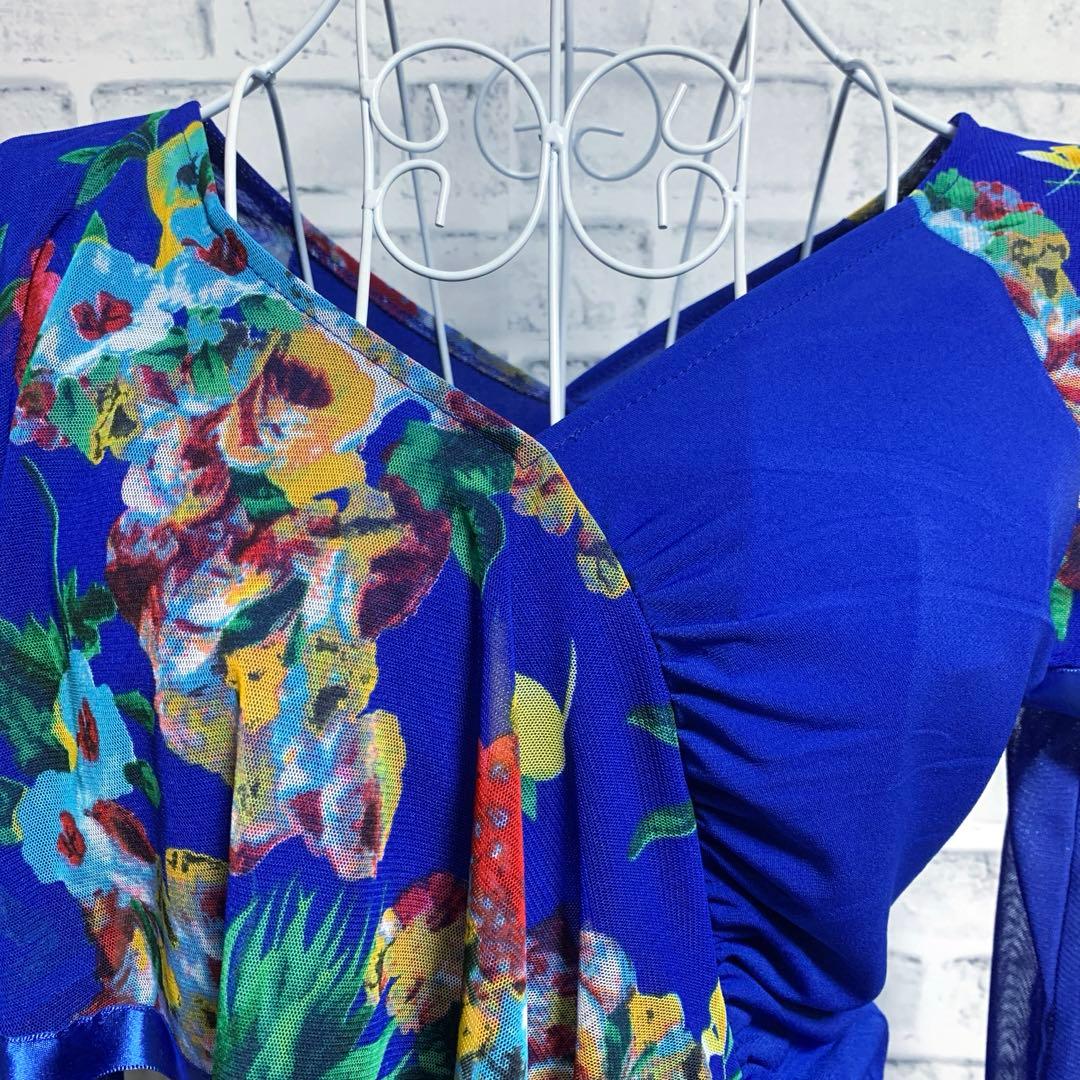 【ICHIOKU】イチオク　社交ダンス　花柄　トップス　スカート　セットアップ