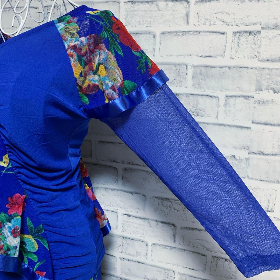 【ICHIOKU】イチオク　社交ダンス　花柄　トップス　スカート　セットアップ