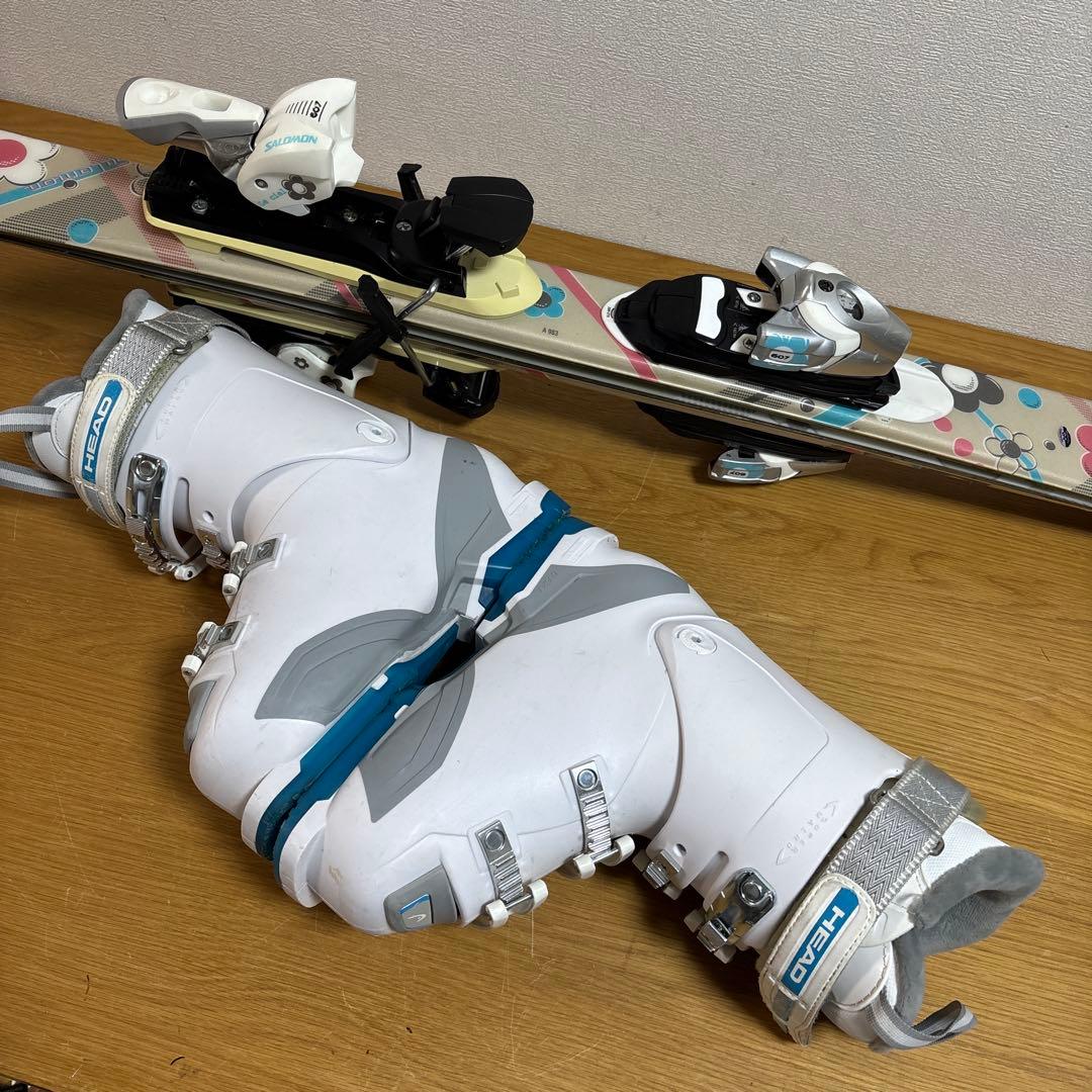 レディーススキーセット　head 23-23.5cm SALOMON 131cm