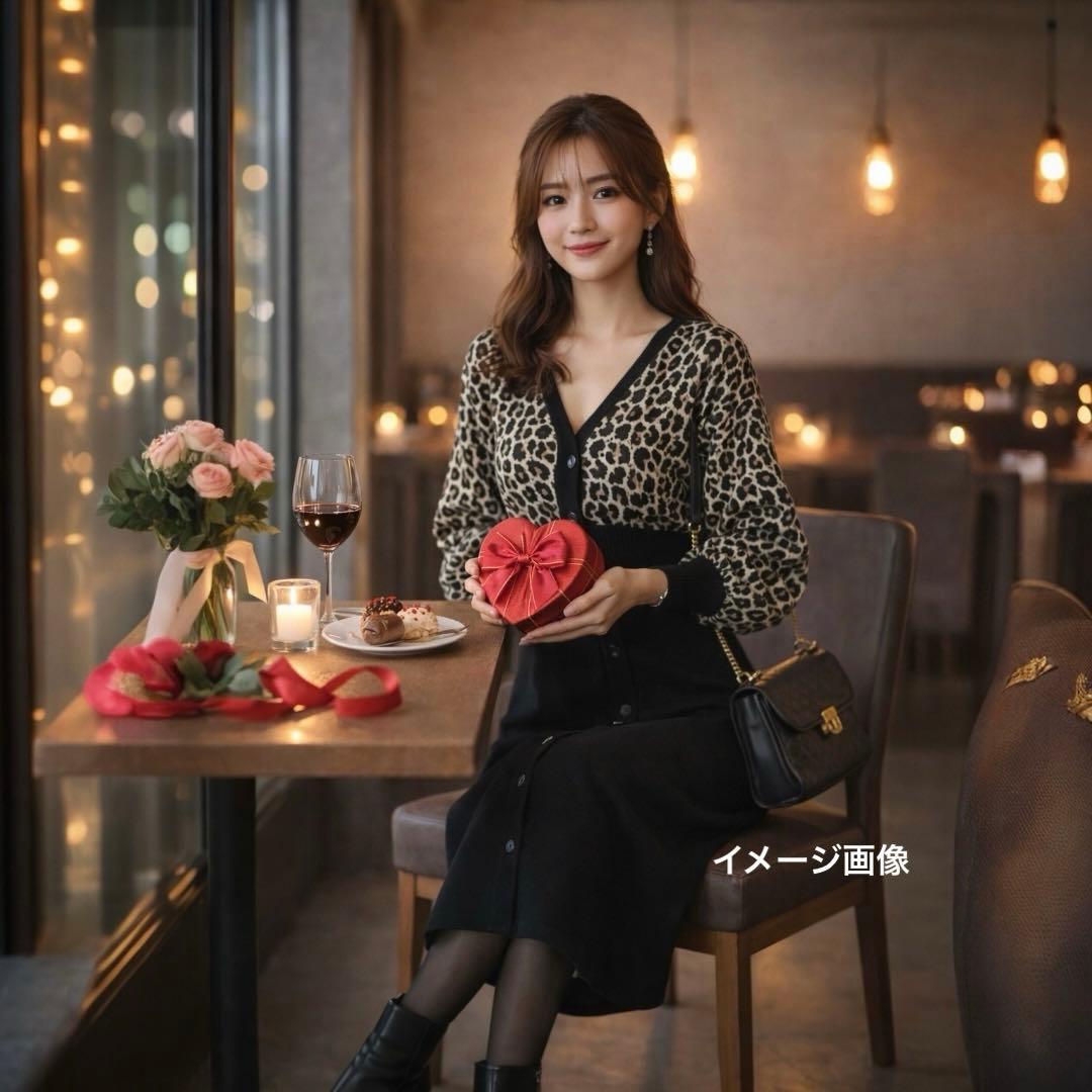 rienda ロングニットワンピース ロゴ柄 2WAY 黒 FREE 新品タグ付