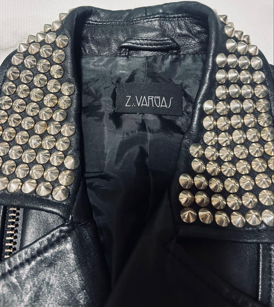 鋲ジャン　レザー　ダブル　ライダース　ザックバルガス