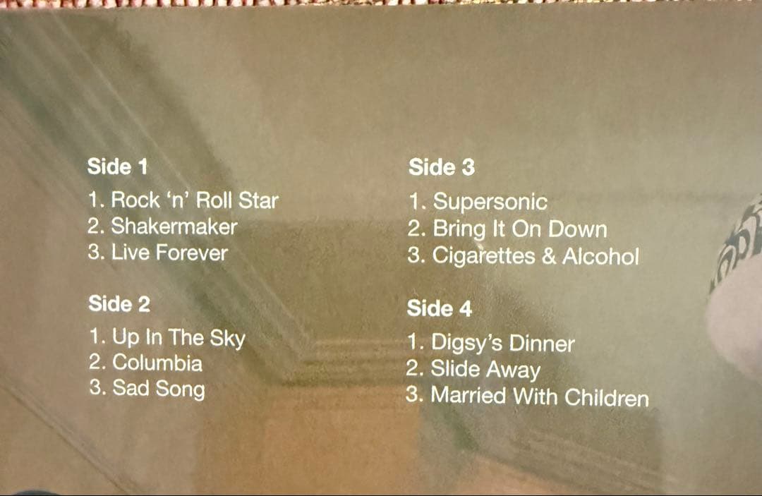 【新品】Oasis Definitely Maybe 30th 2LP 限定