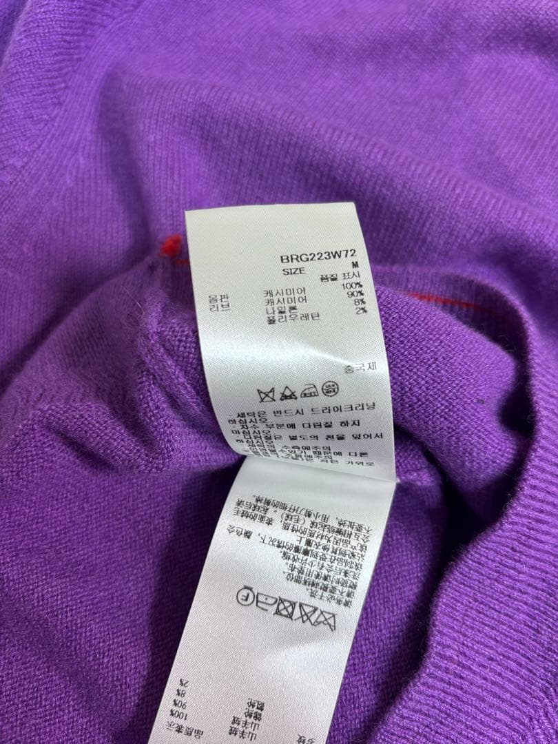 極美品 ブリーフィング ゴルフ カシミヤ100% ニット セーター パープル M