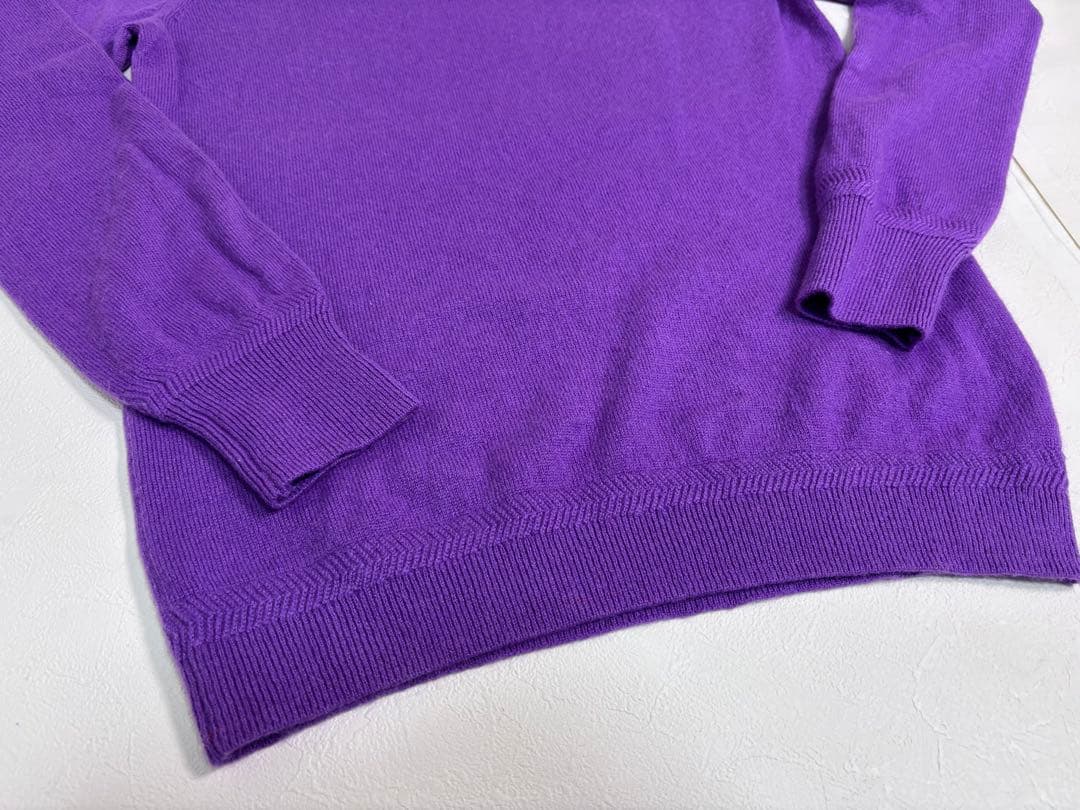 極美品 ブリーフィング ゴルフ カシミヤ100% ニット セーター パープル M