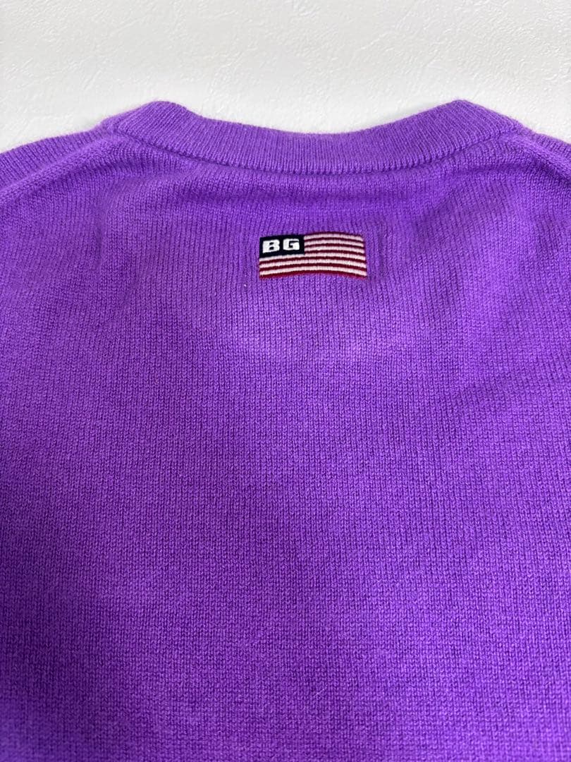 極美品 ブリーフィング ゴルフ カシミヤ100% ニット セーター パープル M