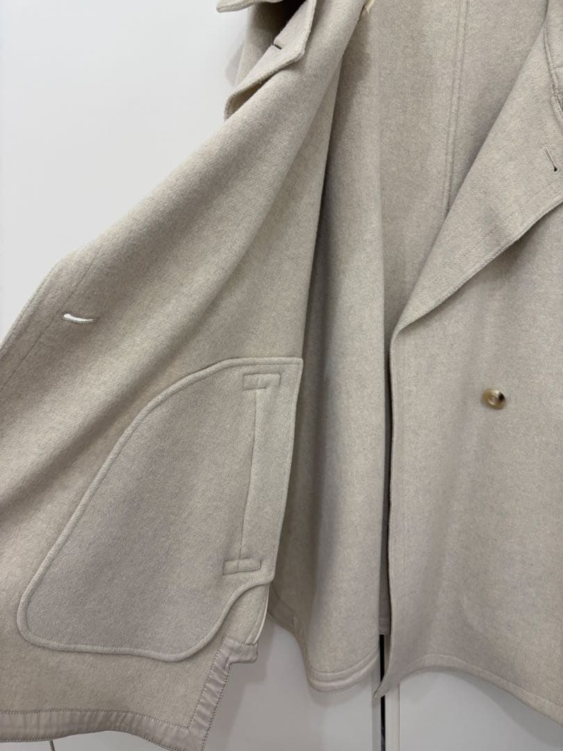 エンフォルド　ソフトリバーケープコート　アイボリー　オーバーサイズ　36