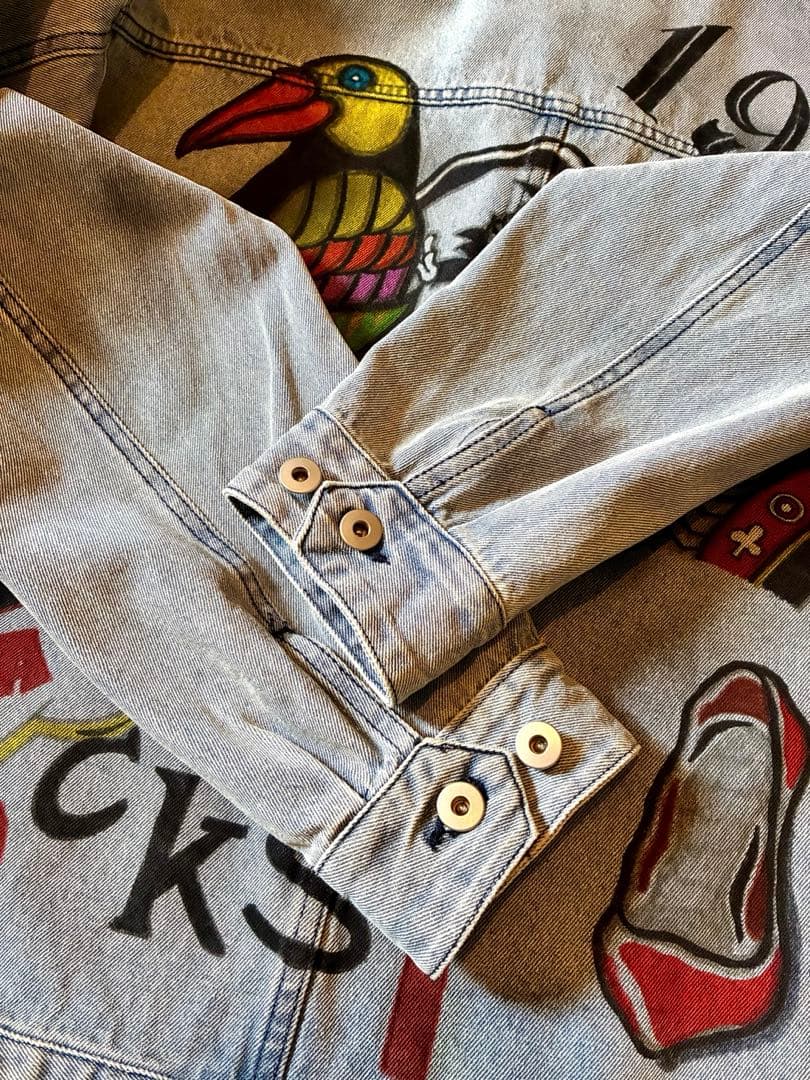 Used デニムジャケット ハンドペイント メモリアル ビンテージ リメイク