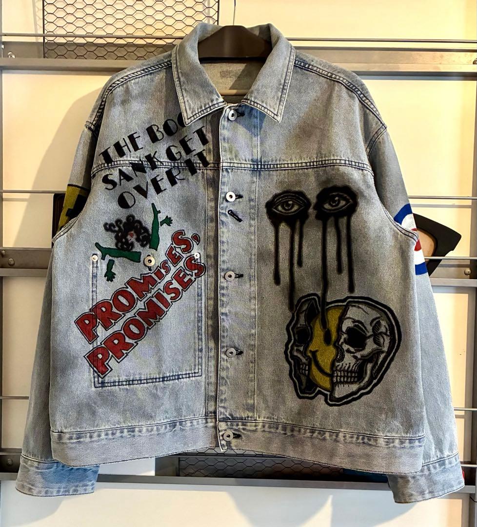 Used デニムジャケット ハンドペイント メモリアル ビンテージ リメイク