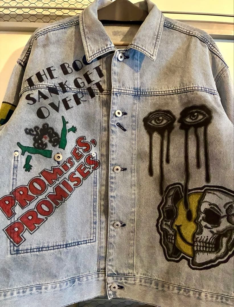 Used デニムジャケット ハンドペイント メモリアル ビンテージ リメイク