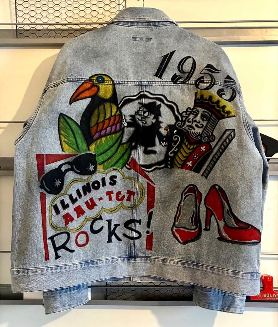 Used デニムジャケット ハンドペイント メモリアル ビンテージ リメイク