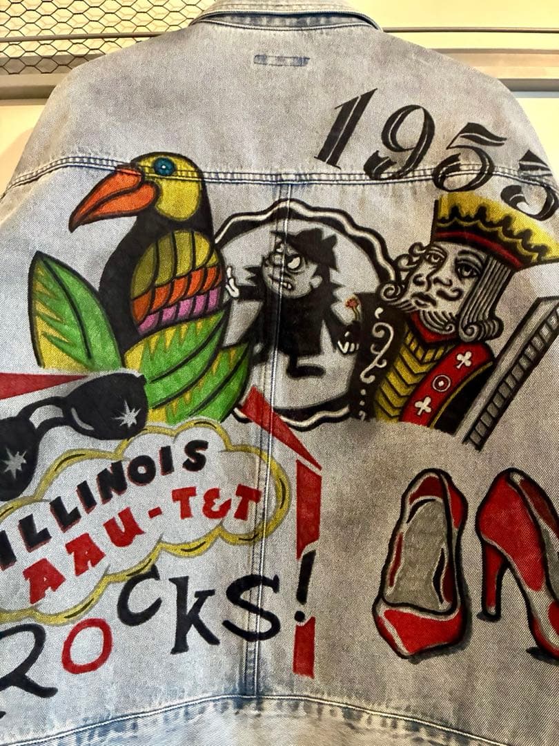 Used デニムジャケット ハンドペイント メモリアル ビンテージ リメイク