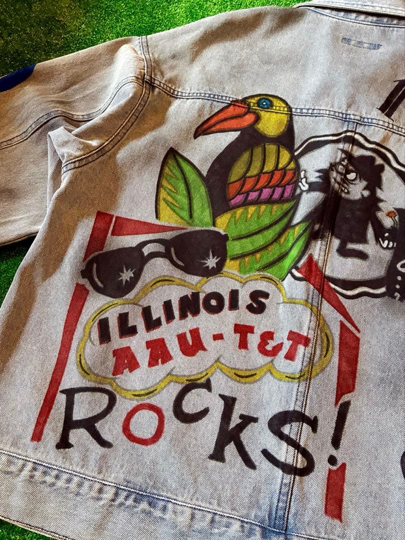 Used デニムジャケット ハンドペイント メモリアル ビンテージ リメイク