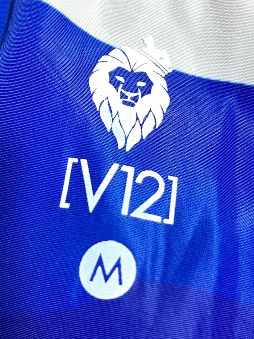 【早い者勝ち✨】V12 メンズ フルジップパーカー Mサイズ 総柄 迷彩 青系