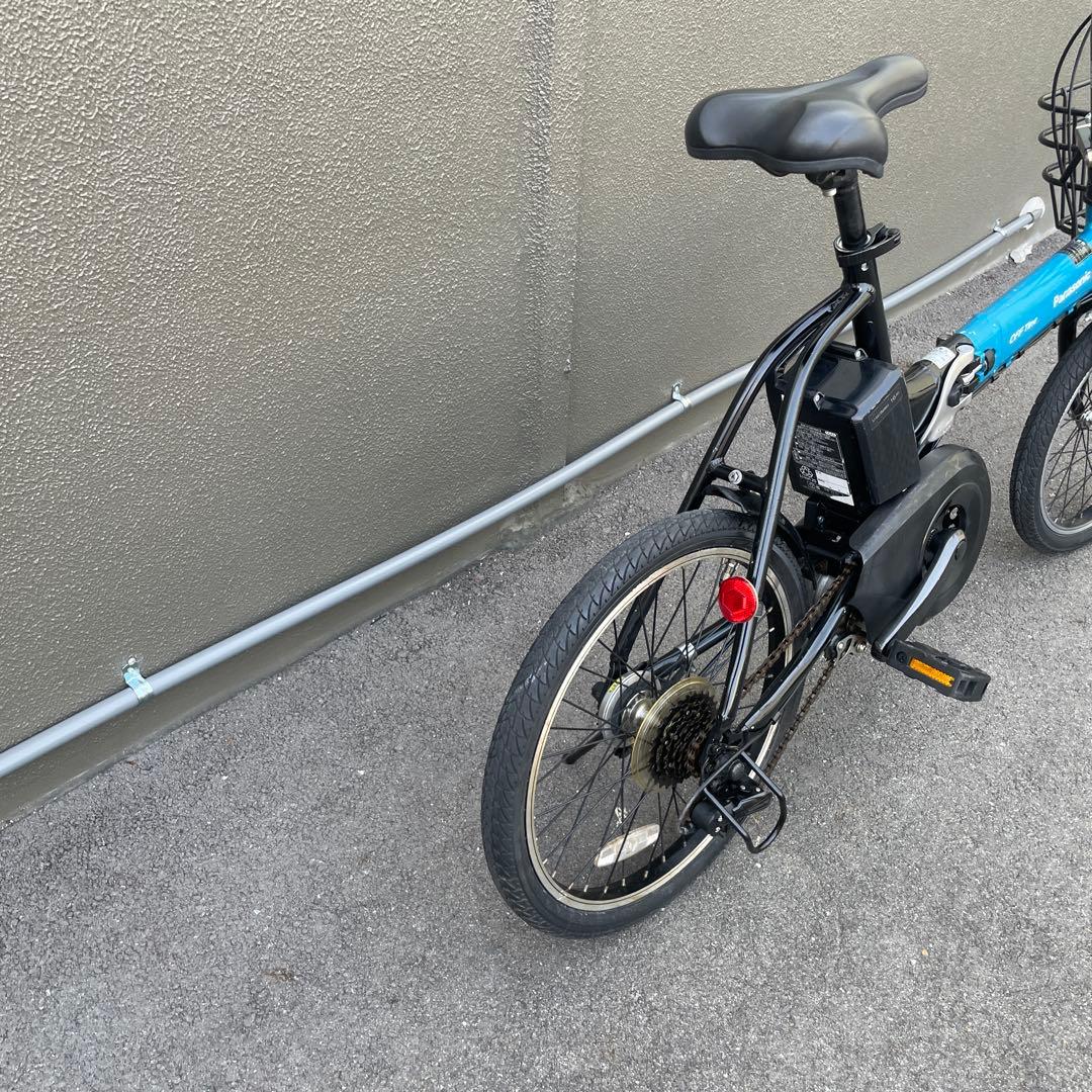 パナソニック電動アシスト自転車20インチ折り畳み型 ブルー