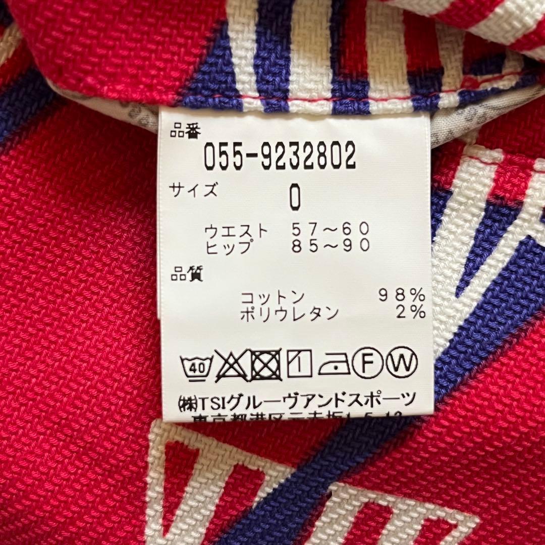 PEARLY GATES パターンプリント ゴルフパンツ ショートパンツ 0 赤