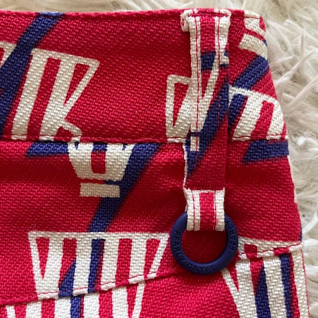 PEARLY GATES パターンプリント ゴルフパンツ ショートパンツ 0 赤