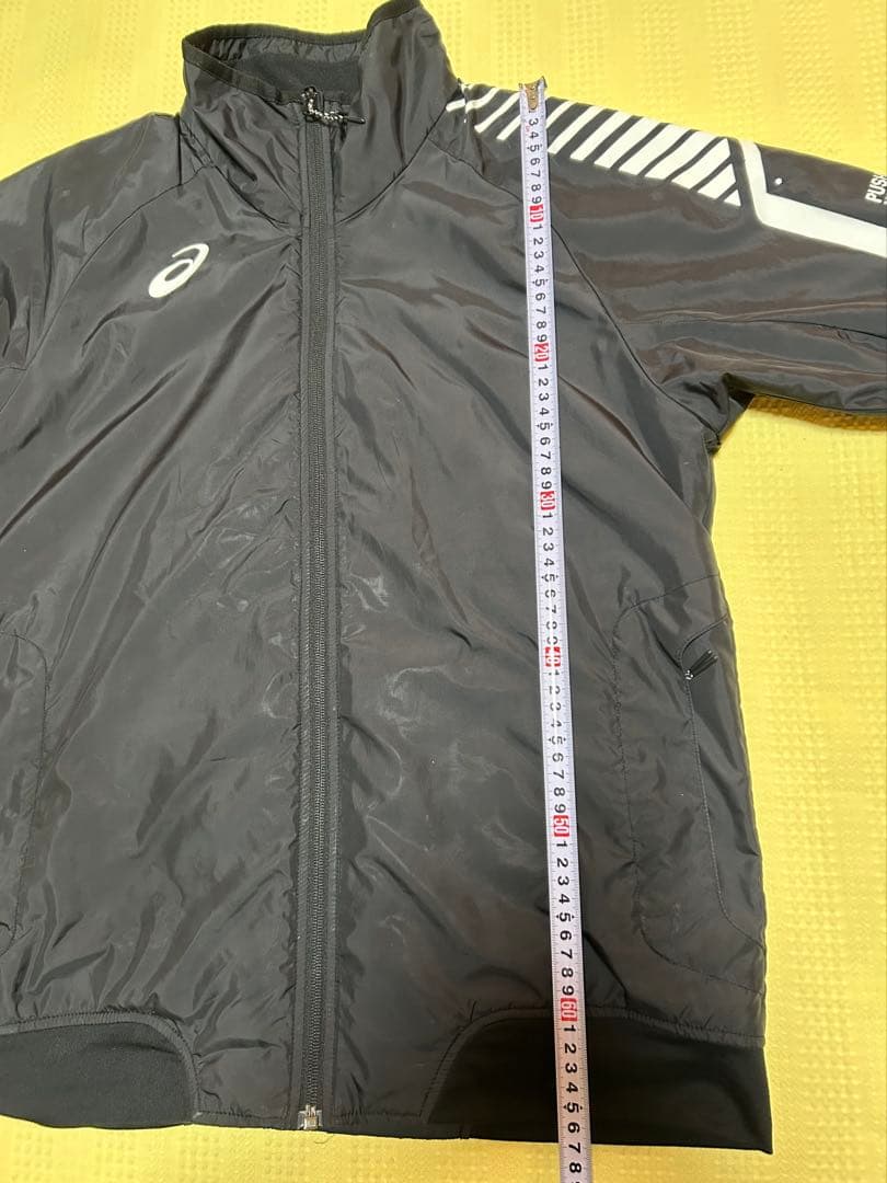 希少asicsアシックスLIMO PUSH裏トリコットジャケットセットアップ黒L