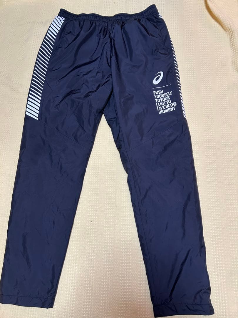 希少asicsアシックスLIMO PUSH裏トリコットジャケットセットアップ黒L