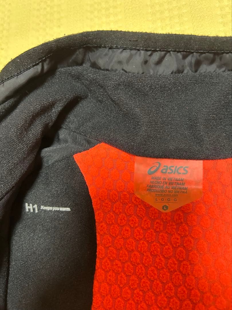 希少asicsアシックスLIMO PUSH裏トリコットジャケットセットアップ黒L