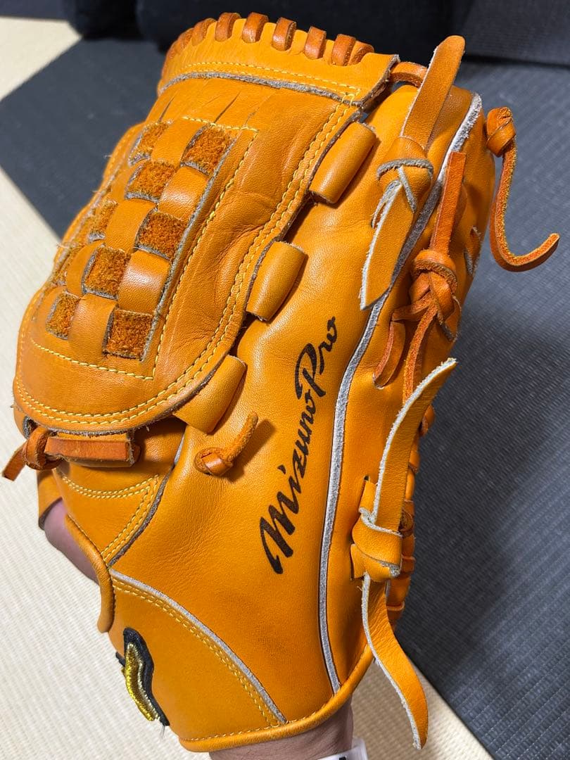 Mizuno Pro 軟式グローブ 投手用オレンジ