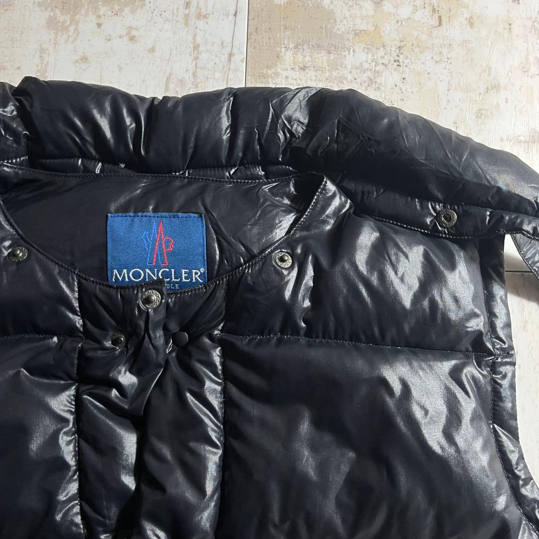 MONCLER モンクレール フランス製 青タグ ダウン ベスト ダークネイビー