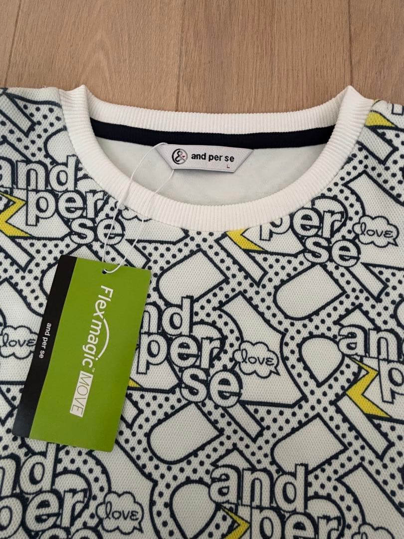 新品タグ付】アンパスィ ゴルフウェア 半袖 プルオーバー レディース L